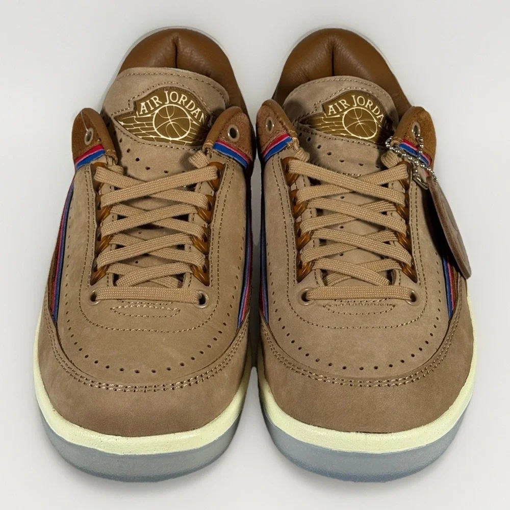 Air Jordan 2 Low 'Two 18 Detroit' Brown Rocky‎ Tan NEW men's 7.5 Nike 0227